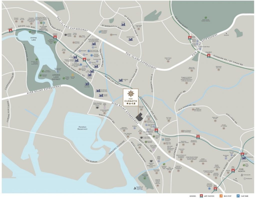 parc clematis location map